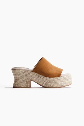 H&M Heeled espadrilles in Dark Beige at Nordstrom, Size 10