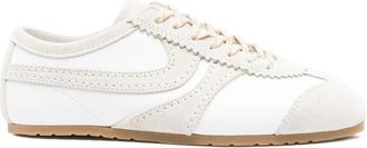 Dries Van Noten Leather Sneakers With Suede Inserts Shoes