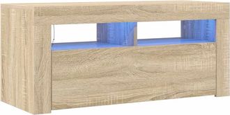 vidaXL Vidaxl - Mueble De Tv Con Luces Led Roble Sonoma 90x35x40 Cm