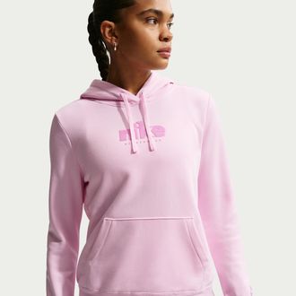 Nike Womens Nike Sportswear Club Fleece Graphic Pullover Hoodie in Blue | IF0226-461