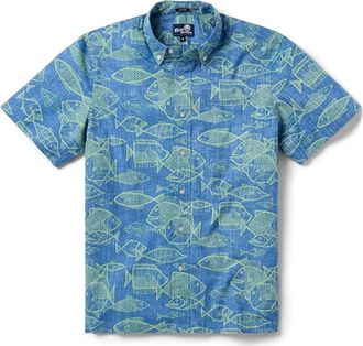 Reyn Spooner Mens Kauhulu Button Front Shirt In Blue Horizon