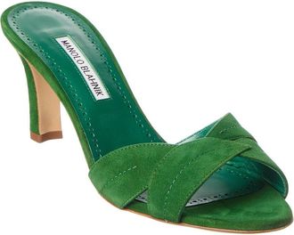 Manolo Blahnik Siemu 70 Suede Sandal