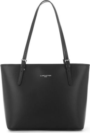 Lancaster Gladde Shopper Zwarte Rits Sluiting - Dames - Shoppers - Zwart - ONE Size - Leer - Tassen