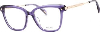 Police VPLG28 Acetate Frame Eyeglasses - Purple