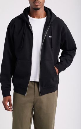 Obey Established Works Bold Zip Hoodie in Black at Nordstrom, Size Xx-Large