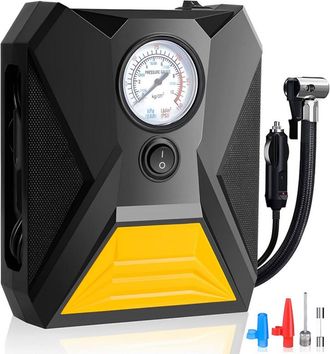 OEM Gonfleur De Pneus Voiture,12v Mini Compresseur Dair Portable,pompe &Agrave; Pneu &Eacute;lectrique Avec Manom&egrave;tre Et Lumi&egrave;re Led