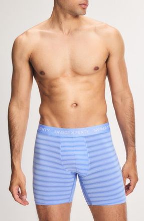 Savage x Fenty Sheer Line Boxer Briefs in Tranquil Blue at Nordstrom, Size 4X-Large