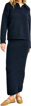 Line & Dot Womens Hart Skirt In Navy
