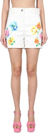 Moschino Shorts In Broderie Anglaise Flower Chin&eacute; - Dames - Bermuda - Veelkleurig - S - Katoen - Korte Broeken
