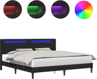 vidaXL Estructura De Cama Negro 180 X 200 Cm Cuero Sint&eacute;tico Vidaxl