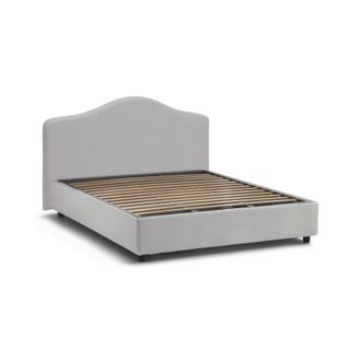 Dmora Talamo Italia Cama Matrimonial Angiolina, Cama Contenedor Con Revestimiento De Tela, 100% Made In Italy, Apertura Frontal, Adecuado Para Colch&oacute;n Cm 16