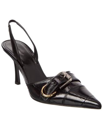 Givenchy Voyou Croc-Embossed Slingback Pump