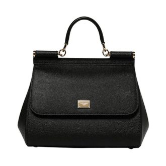 Dolce & Gabbana Structured Top Handle Handbag - female - Dolce & Gabbana - Handbags - Black - ONE SIZE - Bags