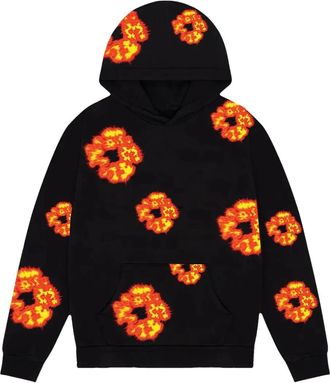 Denim Tears Offset Wreath hoodie met print - Zwart