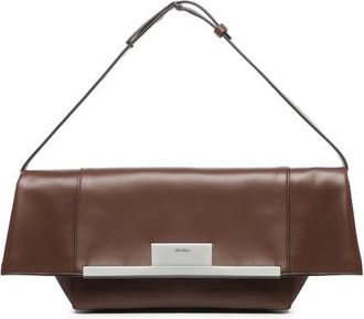 Max Mara Large Clutch In Natural Leather