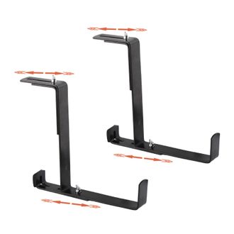 OEM Ganchos Ajustables De Hierro Negro Para Plantas (par) - Ganchos De Almacenamiento Para Balcones Y Ventanas
