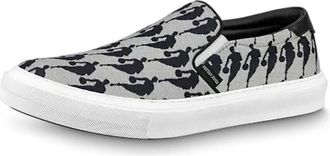 Louis Vuitton x NBA Canvas Slip On Shoes Grey 1A8ELW