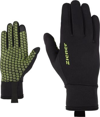 Ziener Multisporthandschuhe ZIENER ISANTO-Z TOUCH glove, Gr. 10.5, schwarz (schwarz.bitter lemon), Materialmix, Handschuhe Multisporthandschuhe