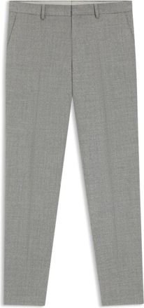 BOSS Patterned slim-fit trousers in stretch wool