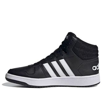 adidas Hoops 2.0 Mid Black White FY8618