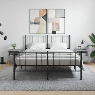 vidaXL Vidaxl - Mesitas Noche 2 Uds Madera Ingenier&iacute;a Gris Sonoma 40x35x47,5 Cm