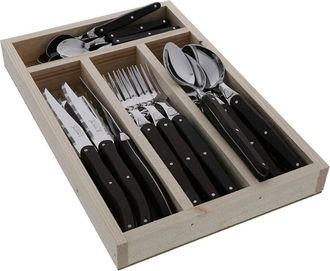 Jean Dubost 24Pc Everyday Flatware Set