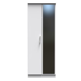 Welcome Furniture Denver Ready Assembled Wardrobe with 2 Doors and Mirror - White - Welcome Furniture | TJ Hughes