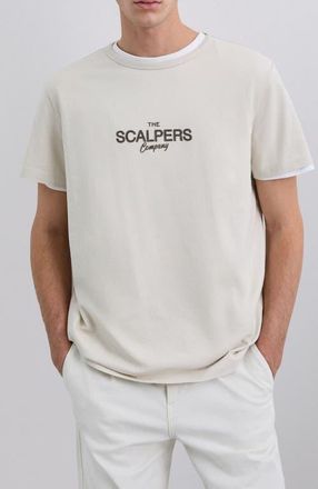 Scalpers Brand Tee in Lightgrey at Nordstrom, Size Xx-Large Eu