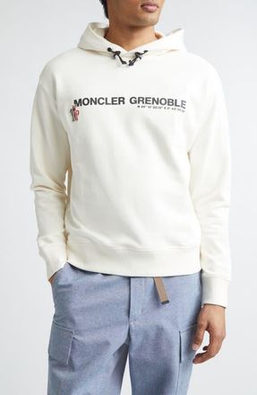 Moncler Cotton Graphic Hoodie in Baby Powder at Nordstrom, Size Xx-Large