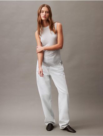 Calvin Klein Jeans Calvin Klein Womens 90s Straight Fit Jeans - Ivory - 31