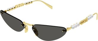 Gucci Accessoires, unisex, Geel, ONE Size, Stijlvolle zonnebril voor jouw look