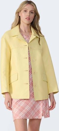 FURNIQ Colette Leather Jacket in Butter Yellow at Nordstrom, Size Xx-Large