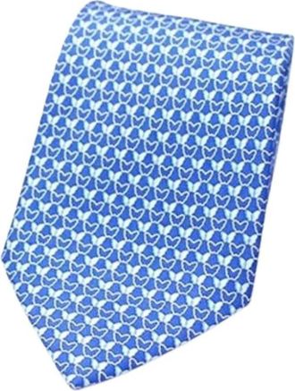 Ferragamo Pre-owned Cravat - Heren - Vintage Accessoires - Blauw - ONE Size - Vintage