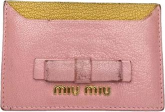 Miu Miu Pre-owned Wallets, female, Pink, Size: ONE SIZE Pre-owned Leather Wallet