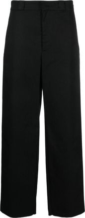 Givenchy logo-patch cotton trousers - men - Polyester/Cotton/Cotton - 46 - Black