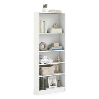 Dmora Dmora Biblioth&egrave;que &Agrave; Cinq Compartiments, Couleur Blanche, 79 X 107 X 27 Cm