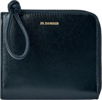 Jil Sander Portemonnee voor creditcards - Dames - Portefeuilles - Zwart - ONE Size - Leer - Accessoires