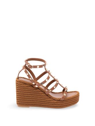 Valentino Garavani Rockstud Torchon Wedge Espadrillas