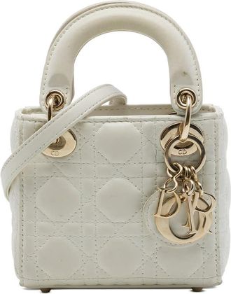 Dior Pre-owned Dior Micro Lambskin Cannage Lady Satchel Ladies BHVHUWO75TE7ZGLB