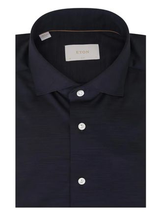 Eton Camicia a maniche lunghe in lana - Blu