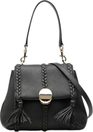 Chlo&eacute; Pre-owned Penelope Satchel - Dames - Vintage Handtas - Zwart - ONE Size - Leer - Vintage