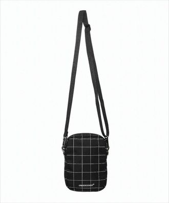 Undercover Compact Nylon Crossbody Bag With Grid Pattern