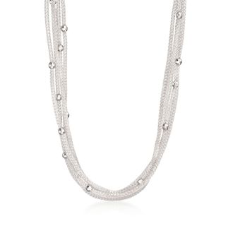 Ross-Simons Italian Sterling Silver Multi-Strand Mesh Necklace