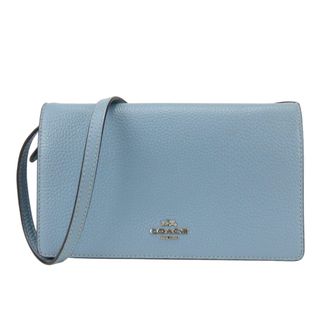 Coach Blue Leather Chain/Shoulder Wallet (Pre-Owned)