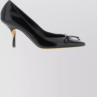 Jacquemus leather bow pointed pumps