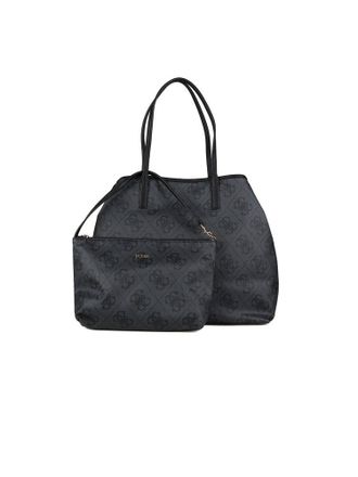 Guess Womens Tote Bag Coal Logo Polyurethane - Tote-Bags