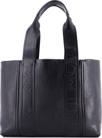 Chlo&eacute; Woody Leather Medium tote bag - Nero