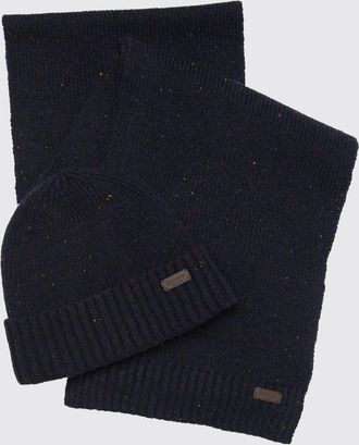 Barbour Set regalo con cappello beanie e sciarpa in misto lana e logo applicato