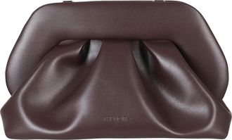 Themoir&egrave; Chocolate Plum Bios Sculpted Vegan Leather Clutch