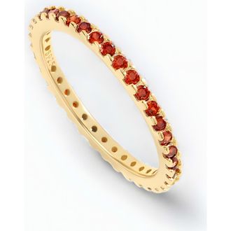 Mint & Lily January Birthstone Eternity Stacking Ring in 18K Gold Over Sterling Silver at Nordstrom, Size 9